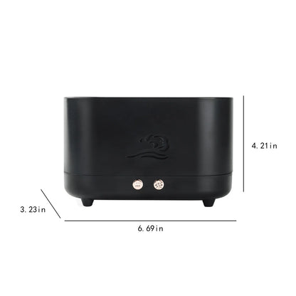 2023 Promotion on Sale, Flame Humidifier, Portable-Noiseless Aroma Diffuser for Home, Office or Yoga Essential Oil Diffuser with No-Water Auto-Off Protection