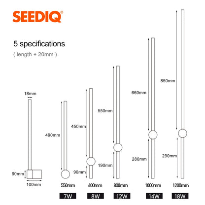 Modern Led Wall Lamp Fixture Wall Sconce Light Indoor Wall Light Living Room Bedroom Sofa Background Wall Lamp Long Wall Lamp
