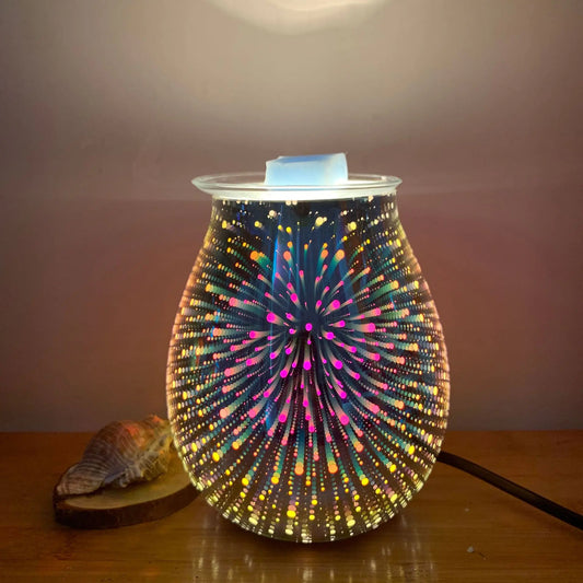 3D Glass Aromatherapy Lamp with Dimmer Function