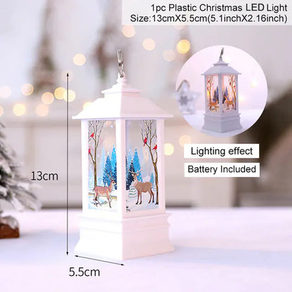 Happy Home Candlestick Lamp with Snowman Decoration