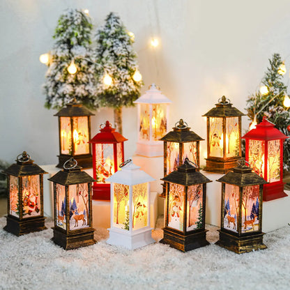 Happy Home Candlestick Lamp with Snowman Decoration