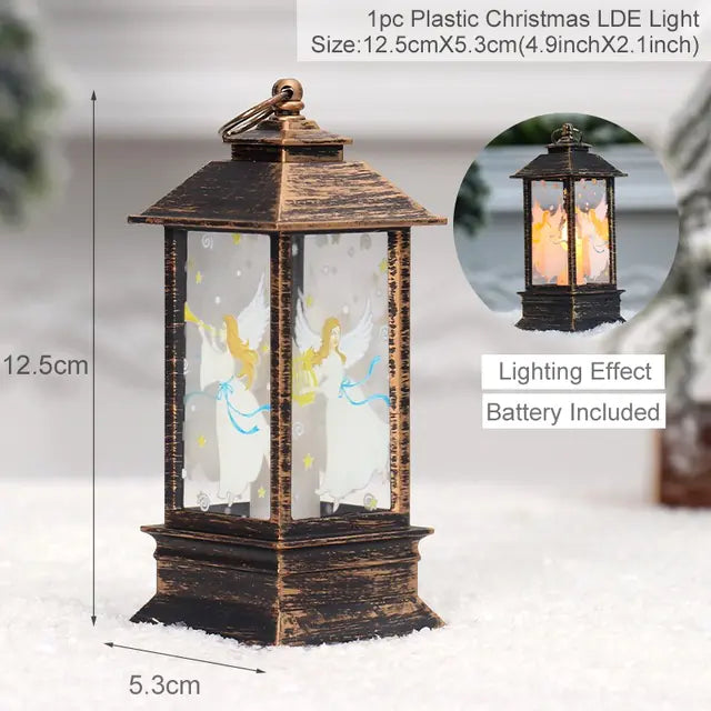 Happy Home Candlestick Lamp with Snowman Decoration