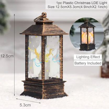 Happy Home Candlestick Lamp with Snowman Decoration