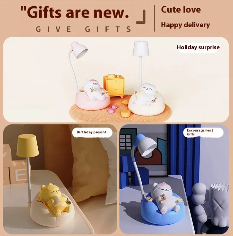 Sleeping Cat Small Night Lamp