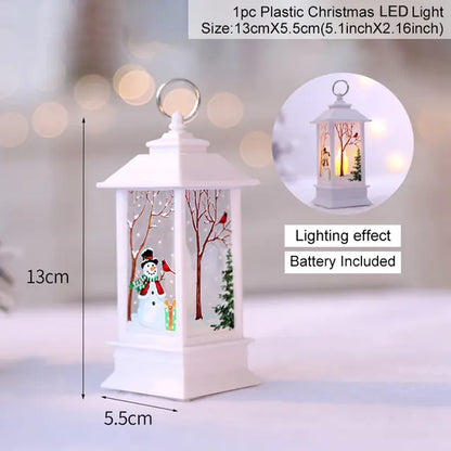 Happy Home Candlestick Lamp with Snowman Decoration