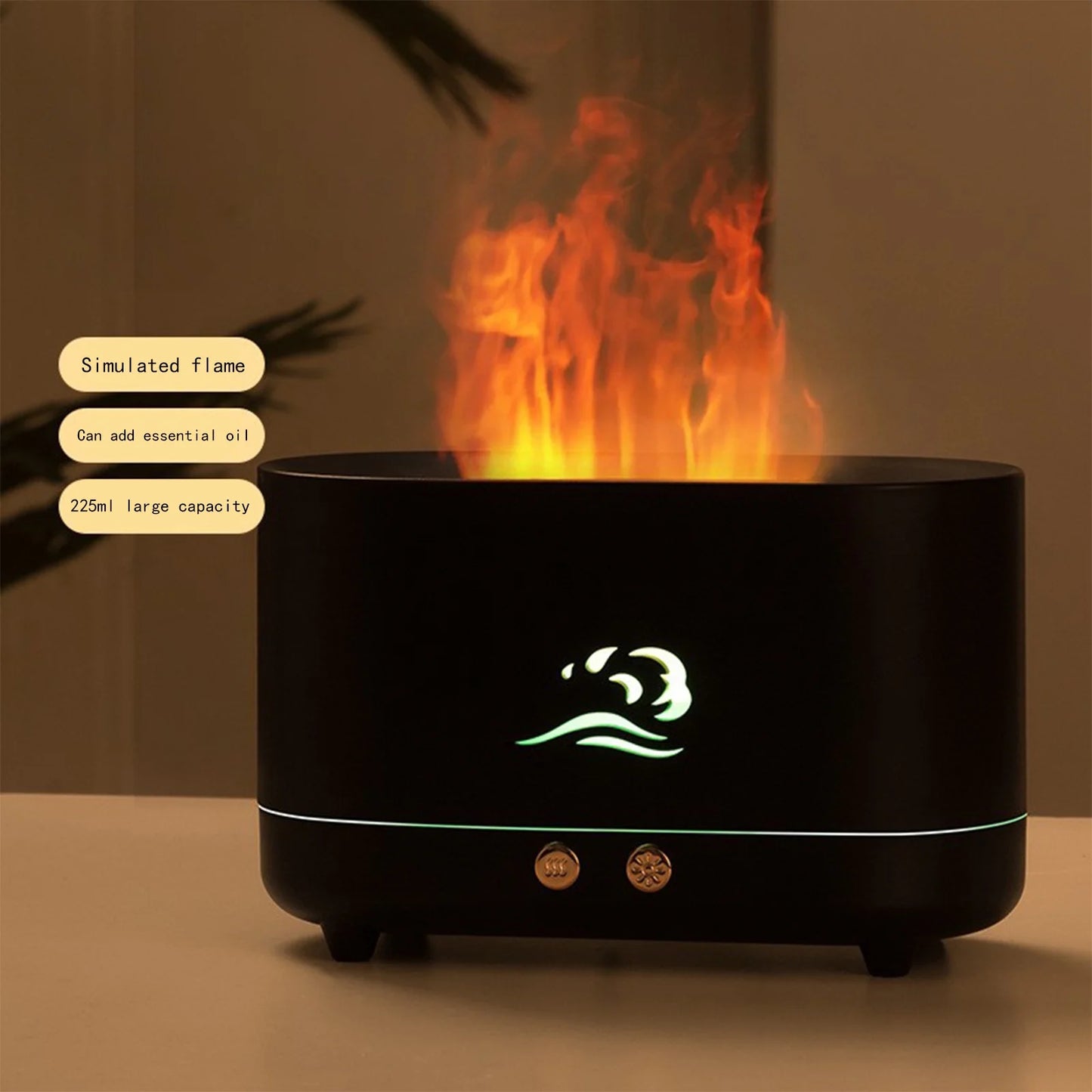 2023 Promotion on Sale, Flame Humidifier, Portable-Noiseless Aroma Diffuser for Home, Office or Yoga Essential Oil Diffuser with No-Water Auto-Off Protection