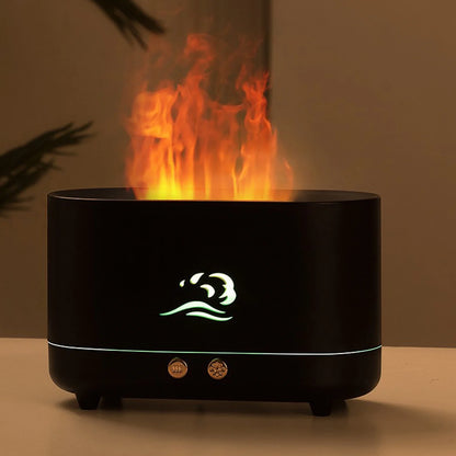 2023 Promotion on Sale, Flame Humidifier, Portable-Noiseless Aroma Diffuser for Home, Office or Yoga Essential Oil Diffuser with No-Water Auto-Off Protection