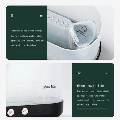 2023 Promotion on Sale, Flame Humidifier, Portable-Noiseless Aroma Diffuser for Home, Office or Yoga Essential Oil Diffuser with No-Water Auto-Off Protection