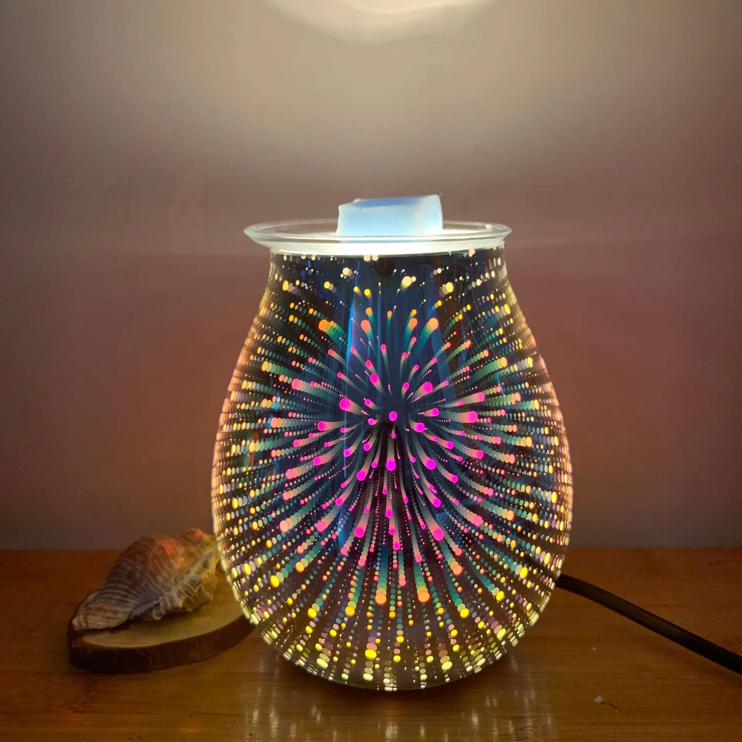 3D Glass Aromatherapy Lamp with Dimmer Function