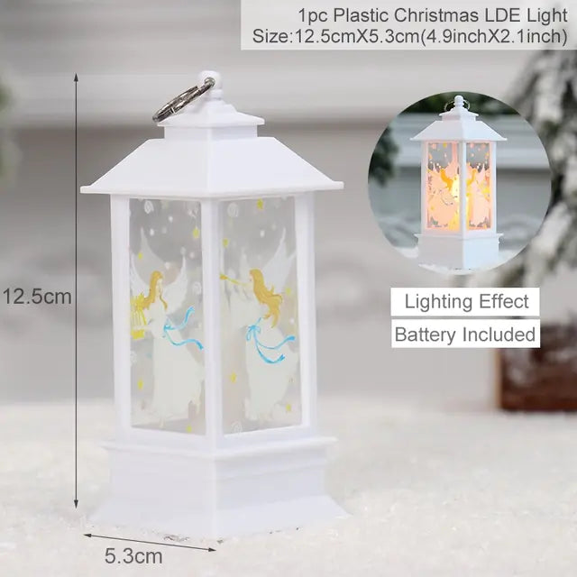 Happy Home Candlestick Lamp with Snowman Decoration