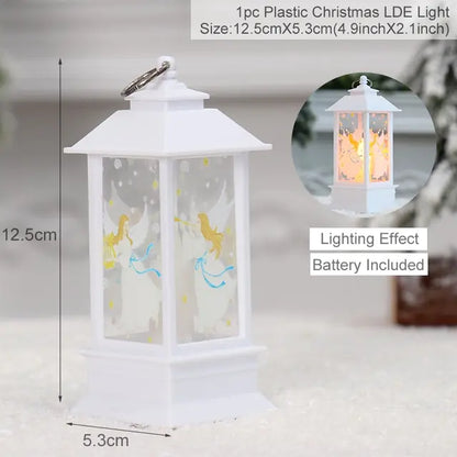 Happy Home Candlestick Lamp with Snowman Decoration