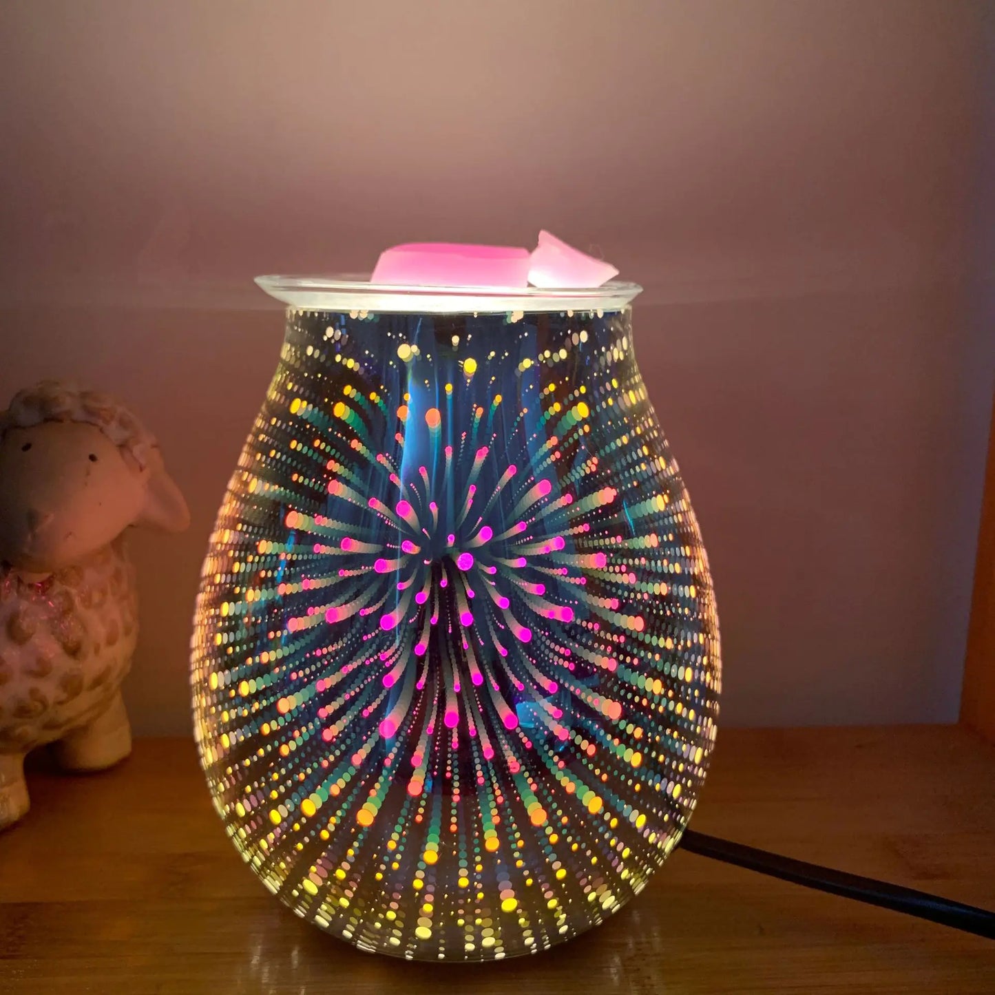 3D Glass Aromatherapy Lamp with Dimmer Function
