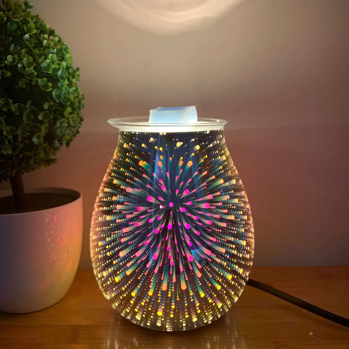 3D Glass Aromatherapy Lamp with Dimmer Function